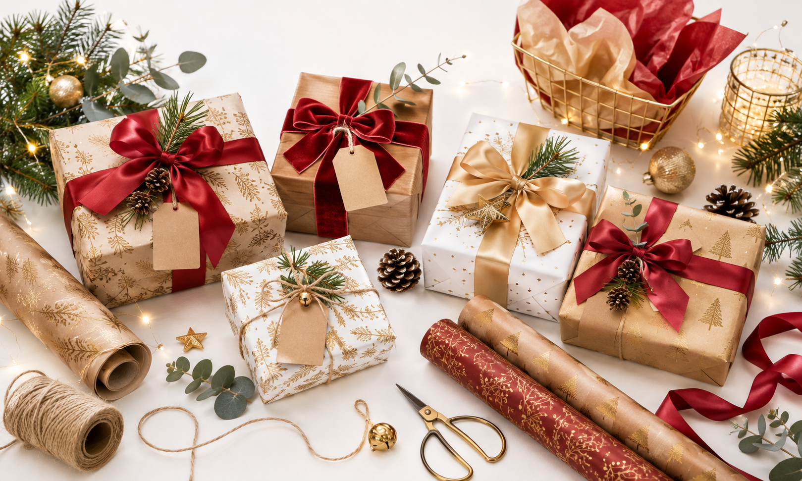 Weihnachtliche Geschenk-Verpackung